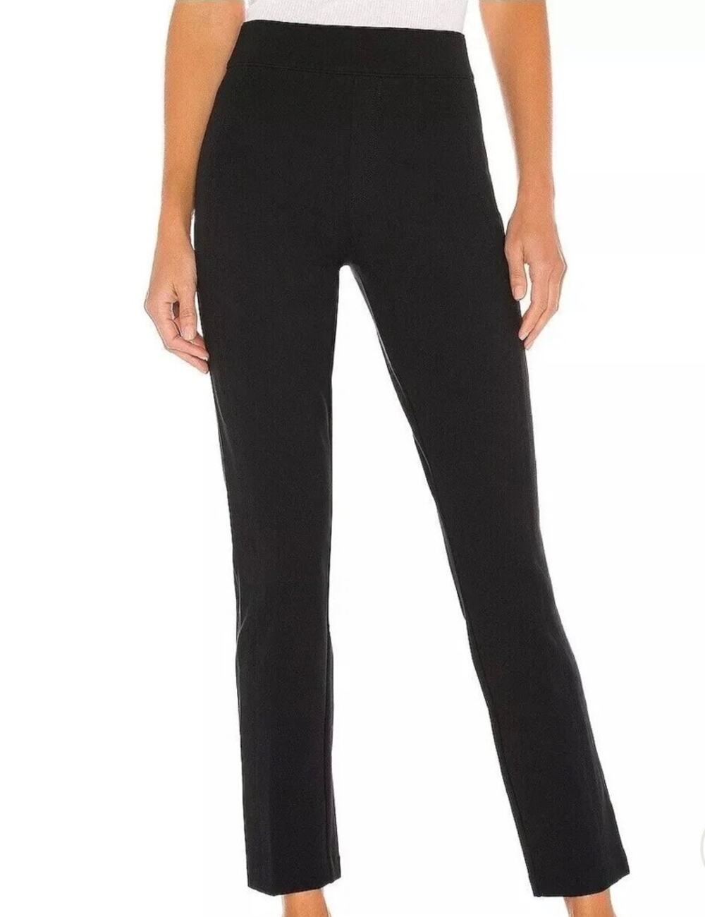 SPANX Supersmooth Perfect Fit Ponte Knit Ankle Slim Straight Pants Black Large